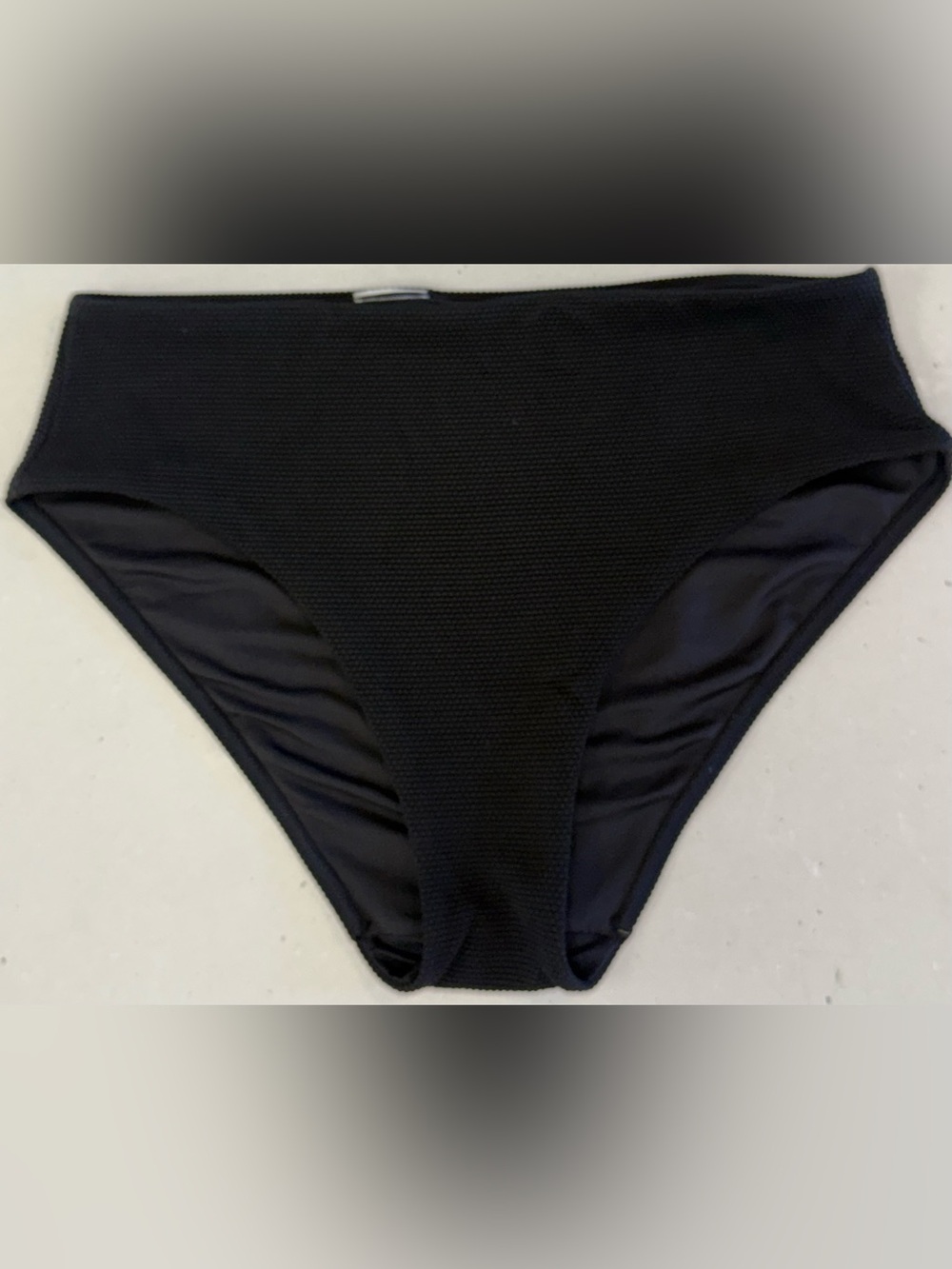 Athleta High-Waist Cheeky Black Piquet Women’s Swim Bottom